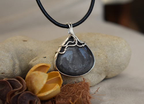 Stříbrný obsidián — foto 1