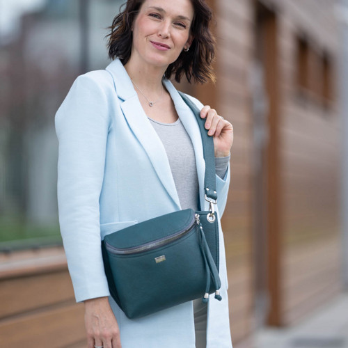 Crossbody ledvinka SALOME petrolejová