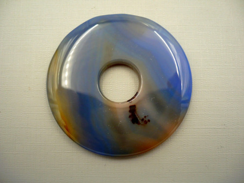 Donut kulatý XL - achát 53 mm, č.9f