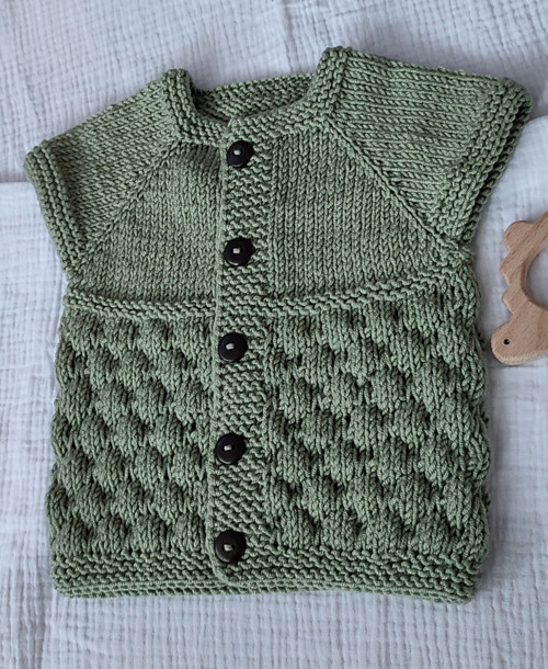 Dětská pletená vesta 62, 0-3 m