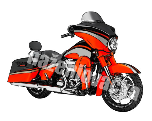 Nažehlovačka Harley Davidson IV. 10x7 cm