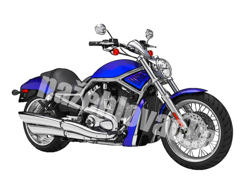 Nažehlovačka Harley Davidson VI. 10x6 cm