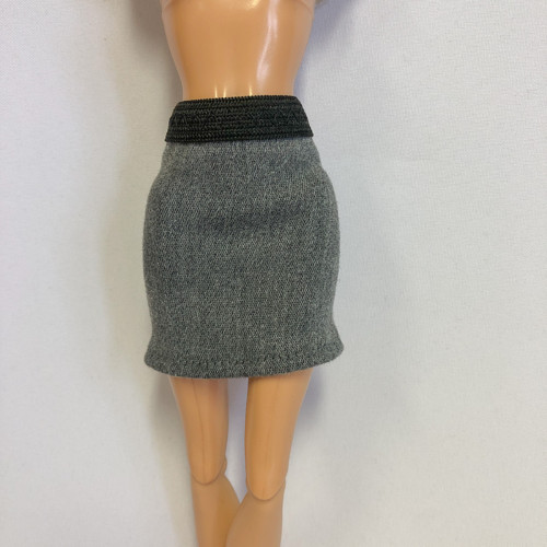 Riflová sukně pro barbie