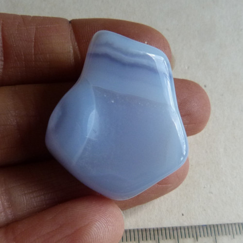 Chalcedon modrý krajkový - 3,3 cm - Extra!