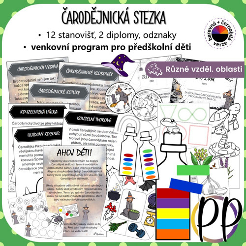 Čarodějnická stezka s úkoly pro děti (PDF)