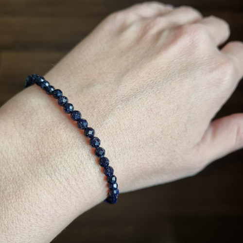 Náramek AVANTURÍN BLUE 4mm
