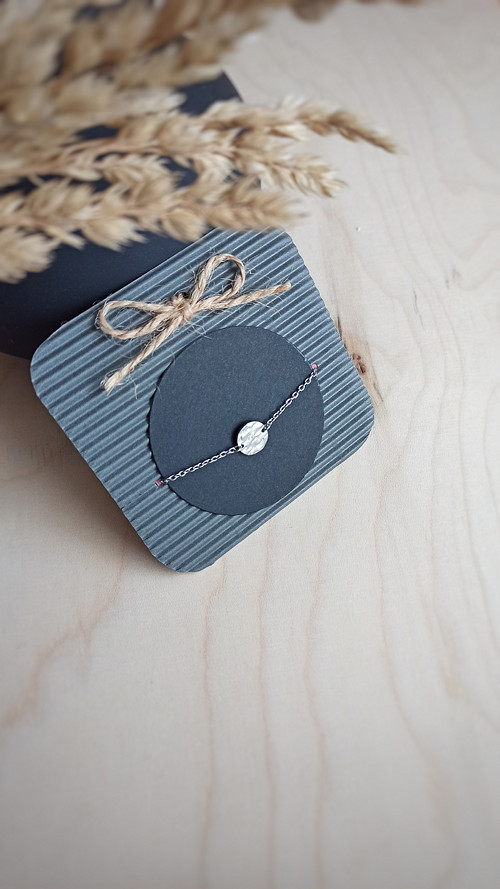 Náramek Emboss placička (ocel)