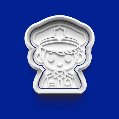 Vykrajovátko POLICIE - policista ve službě