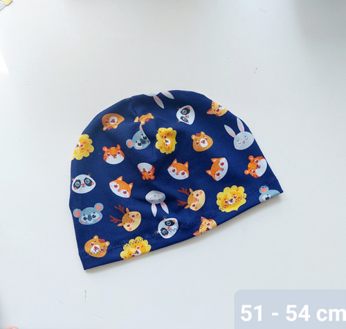 Modrá čepička 50 - 54 cm