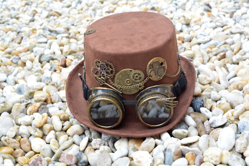 Klobouk ve stylu Steampunk hnědý