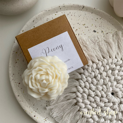 Sojová svíčka Peony - vanilkové mléko — foto 1