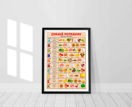 Zdravé potraviny a vitaminy - Tisk grafický papír
