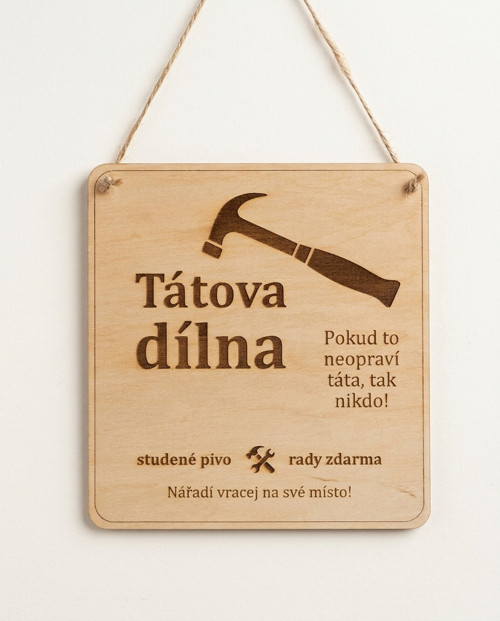 Cedulka - Tátova dílna