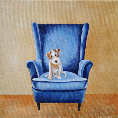 Žeryk. Originál malba 20x20 cm, akryl.