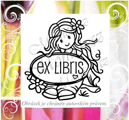 Holčička ex libris 5 b). Razítko.