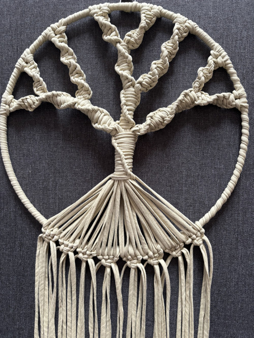 Macramé dekorace - Strom života 31x60