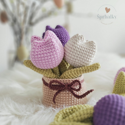 Háčkované tulipány — foto 1