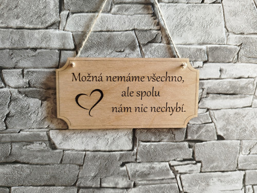 Cedulka - Možná nemáme všechno