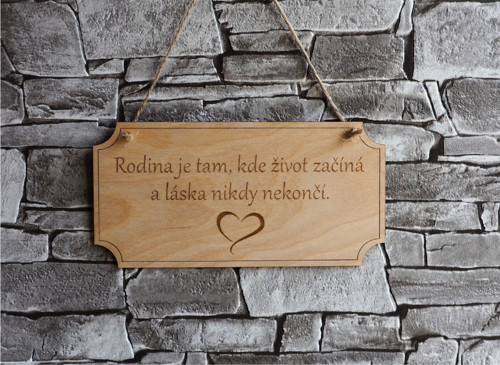 Cedulka - Rodina je tam