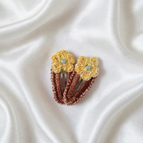 Ručně háčkované sponky - 3,5 cm