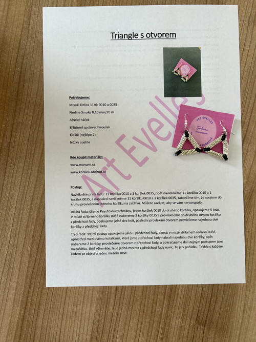 Triangle náušnice návod PDF — foto 1