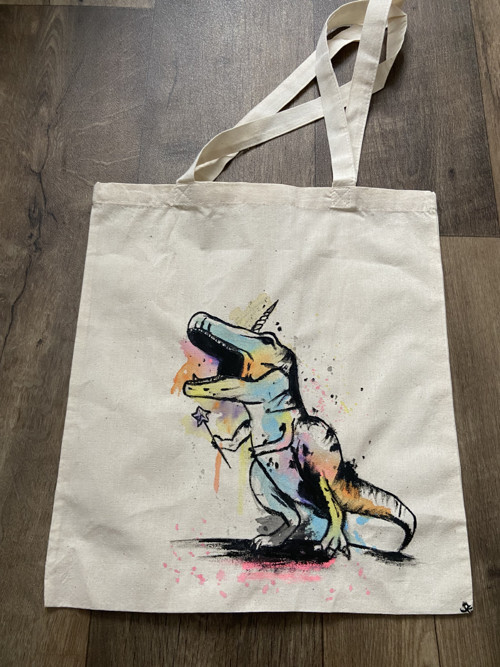Plátěná taška s dinosaurem — foto 1