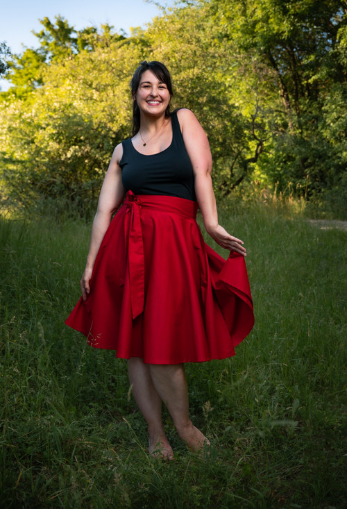 Kolová Červená Sukně