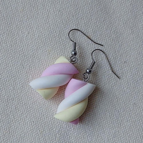 Marshmallow, náušnice (nerez. ocel)