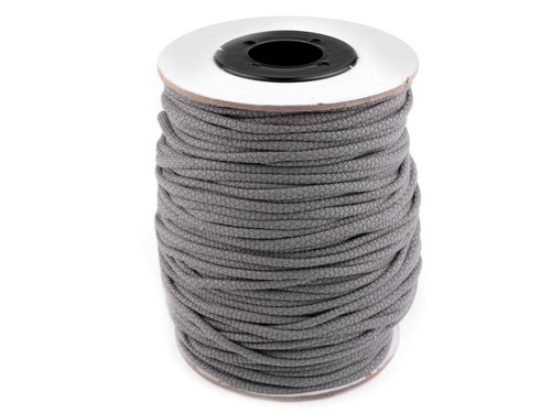 Oděvní šňůra reflexní Ø5 mm (1m) šedá