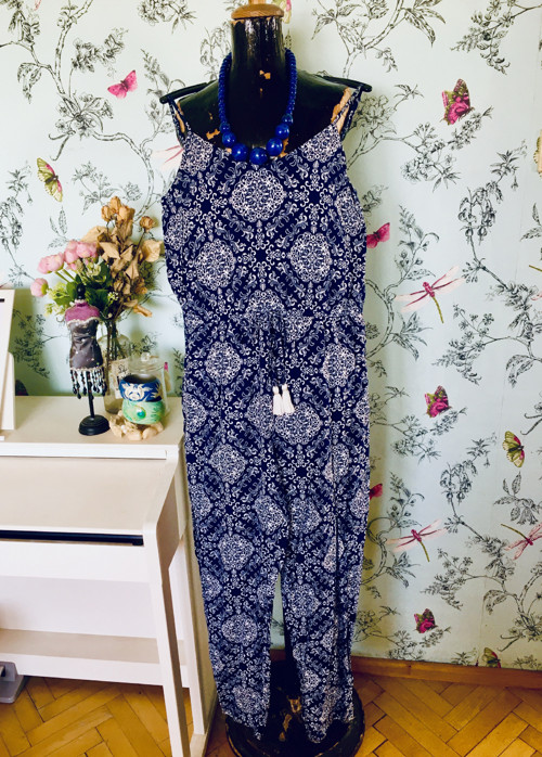 Overal boho modrobílý — foto 1