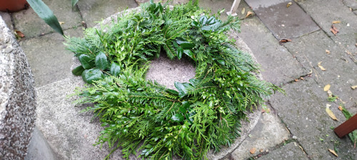 Mix BUXUS Cesmína. svěže zelený 60 cm VĚNEC