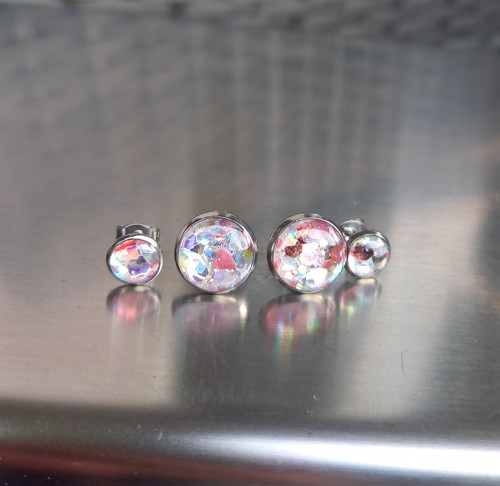Růžovky třpytkaté 10 mm