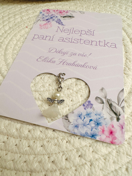 Přání s Andělkou - světle fialové