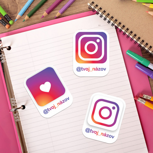 015. Nálepky instagram s tvým jménem 12 ks