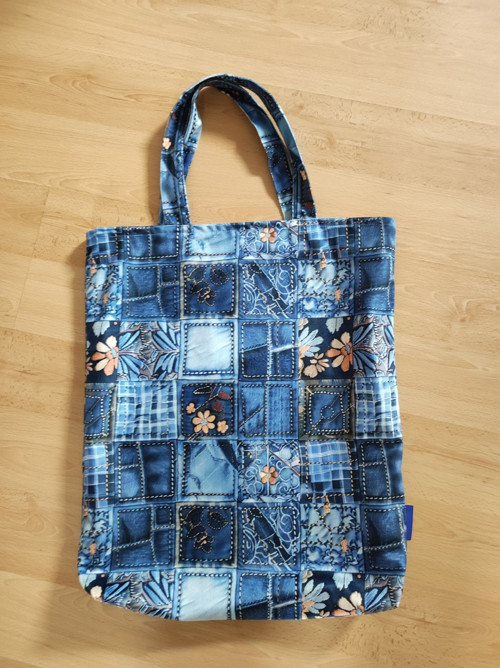 Taška motiv Denim patchwork.
