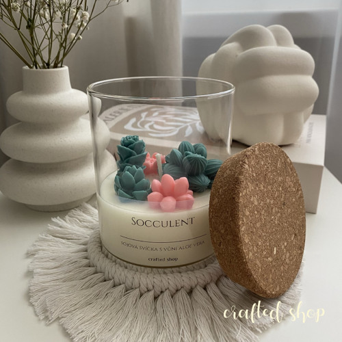 Sokulentová sojová svíčka — foto 1