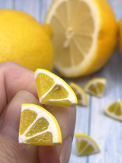 Náušnice citrony čtvrtky napichovací