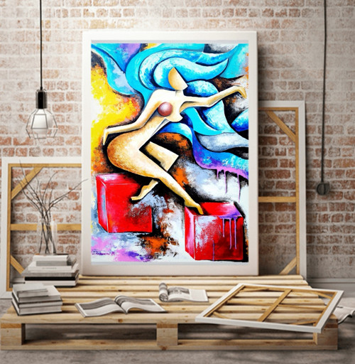 "Hra v kostky ",80x100
