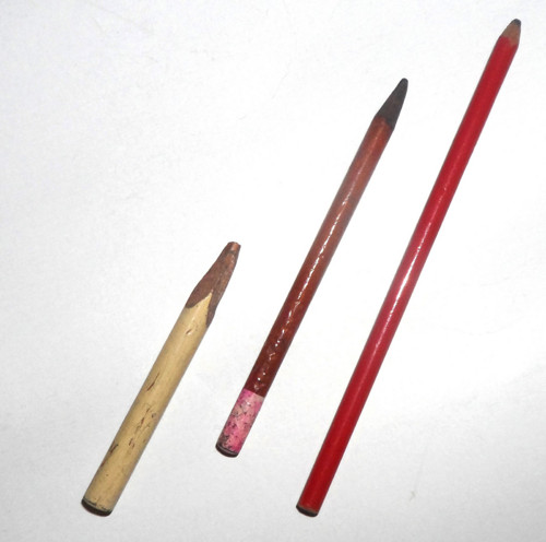 3x dřevěná TUŽKA, atypická, tenká