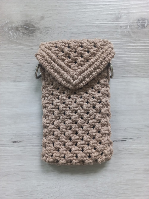 Macrame kabelka/pouzdro na mobil
