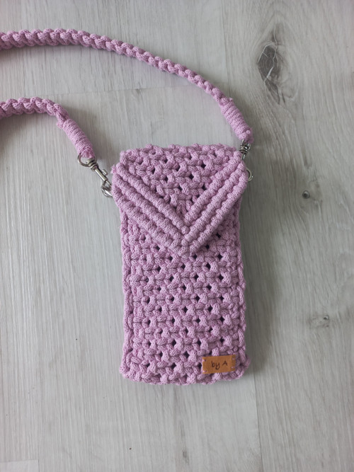 Macrame kabelka/pouzdro na mobil
