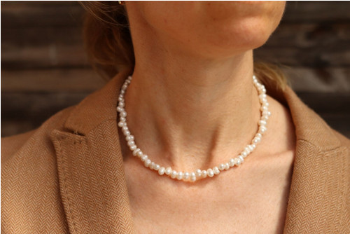 Perlový choker - perly