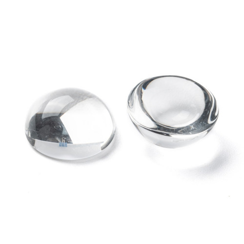 Skleněná čirá čočka 16x7,5mm 2ks
