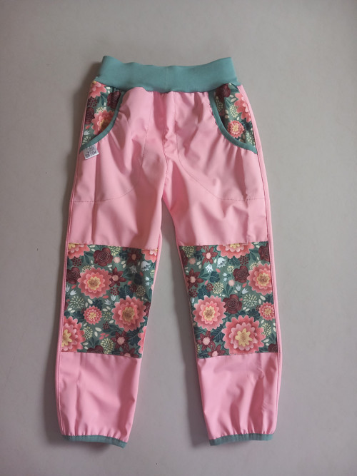 Letní softshellové kalhoty 104 Květiny