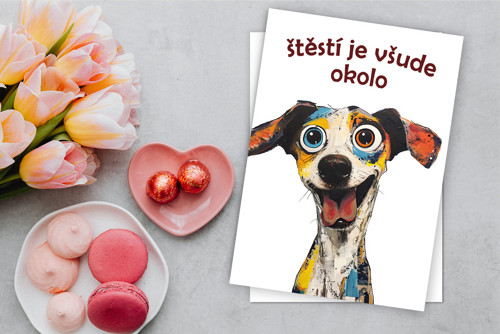 Štěstí je všude okolo - pohlednice nebo přání