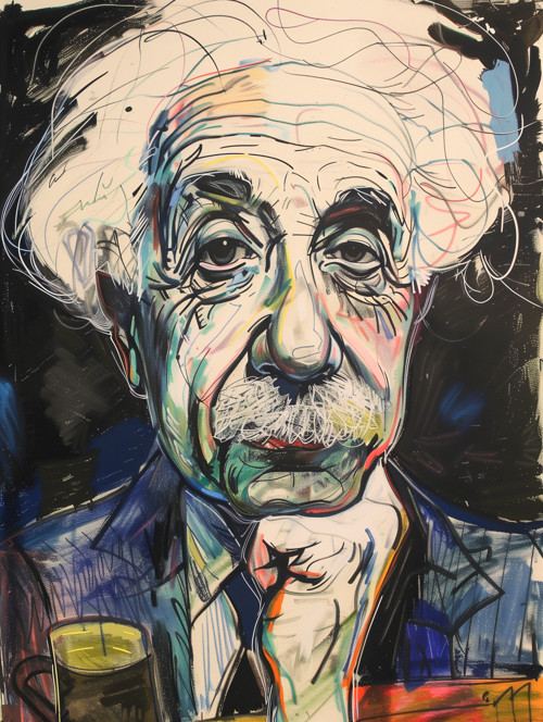 Obraz na platně Albert Einstein, 40x60 cm.