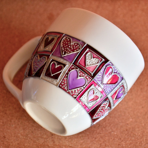 Porcelánový malovaný hrnek Jim – fialový