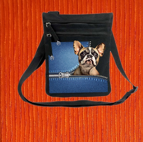 Francouzský Buldoček Taška Messenger "Jeans"
