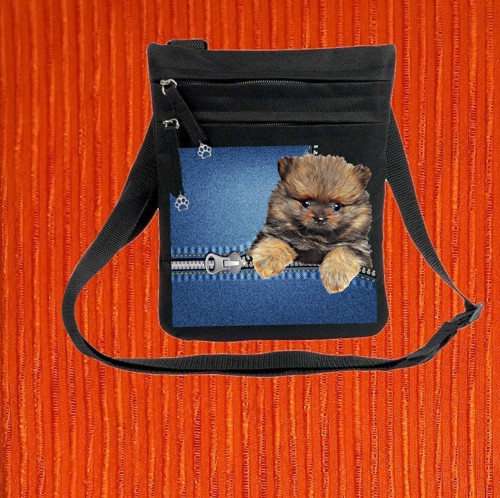Špic Pomeranian Taška Messenger "Jeans"