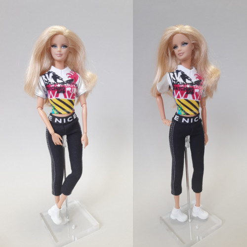 Sportovní model pro Barbie TRIČKO + LEGÍNY